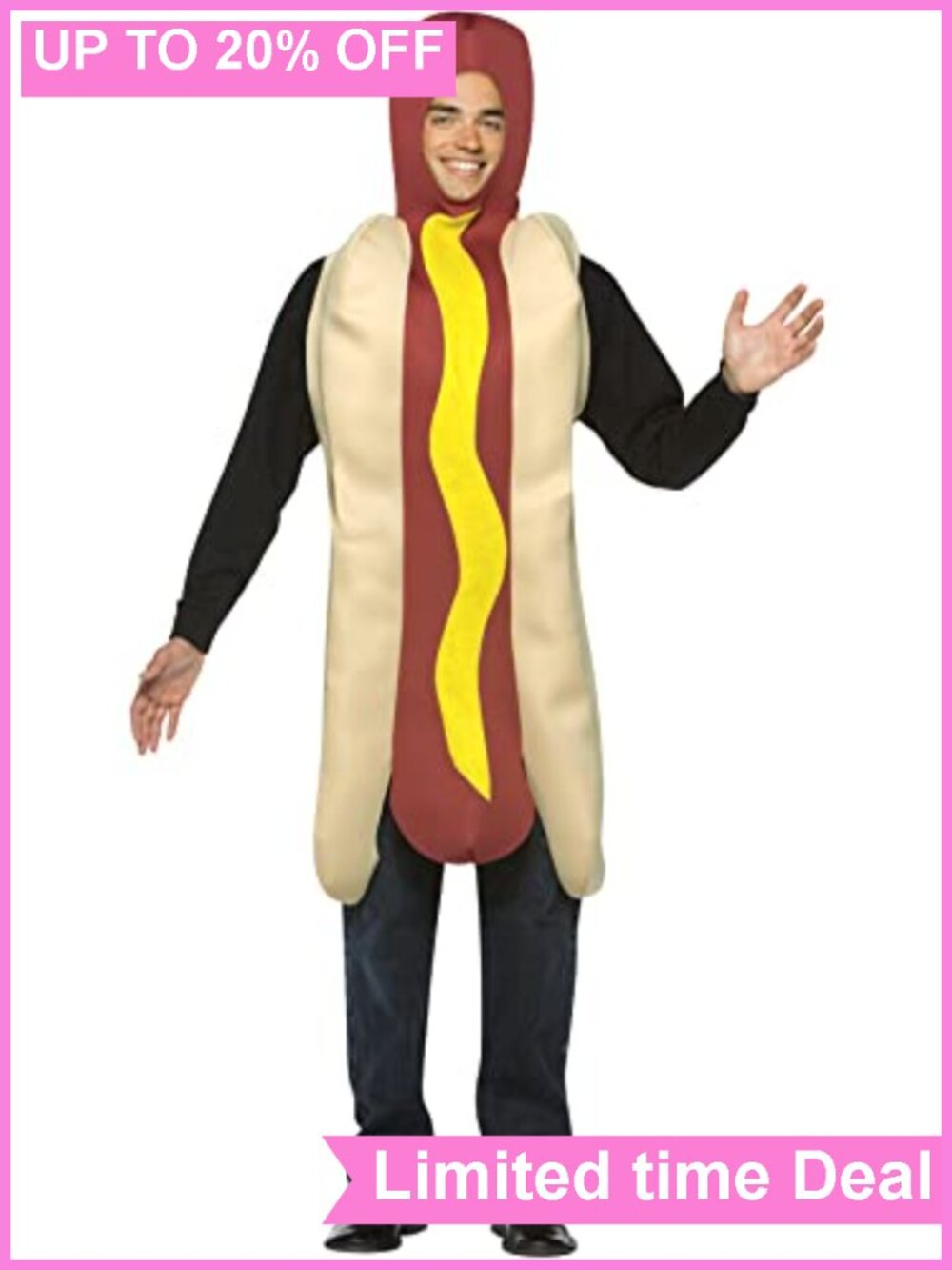 Lightweight Hot Dog Halloween Costume One Piece Tunic